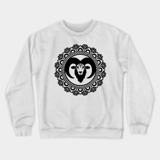 Aries Ram Zodiac Mandala Crewneck Sweatshirt